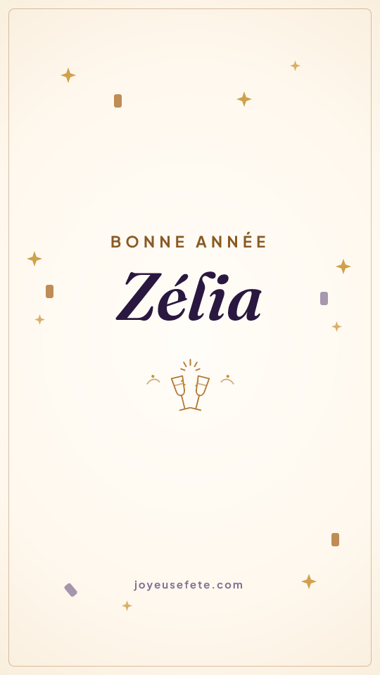 Image « Bonne année Zélia » au format story