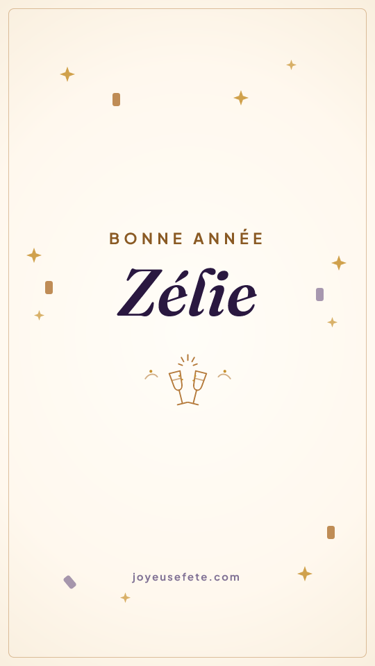 Image « Bonne année Zélie » au format story