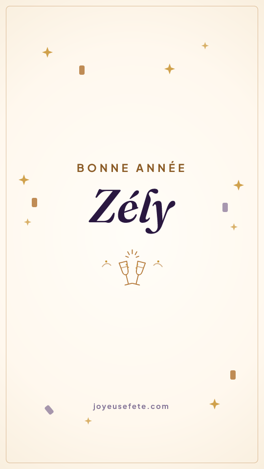 Image « Bonne année Zély » au format story