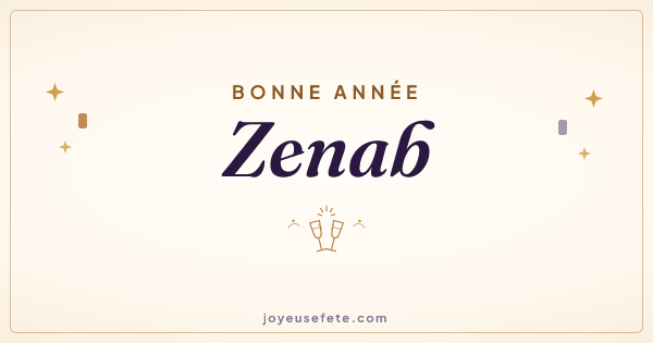 Image « Bonne année Zenab » au format large