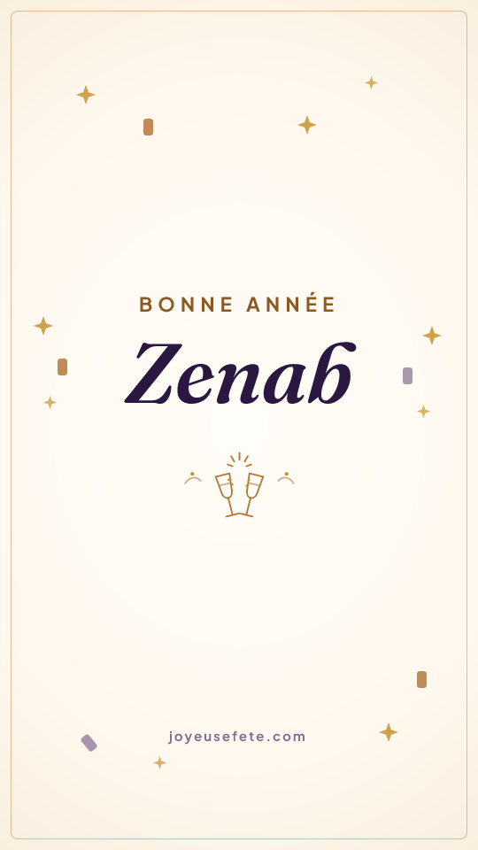 Image « Bonne année Zenab » au format story