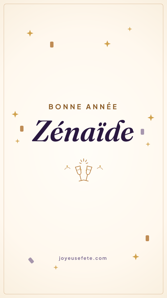 Image « Bonne année Zénaïde » au format story
