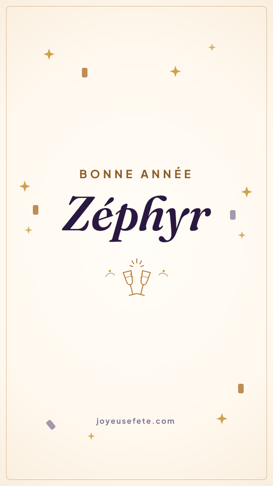 Image « Bonne année Zéphyr » au format story