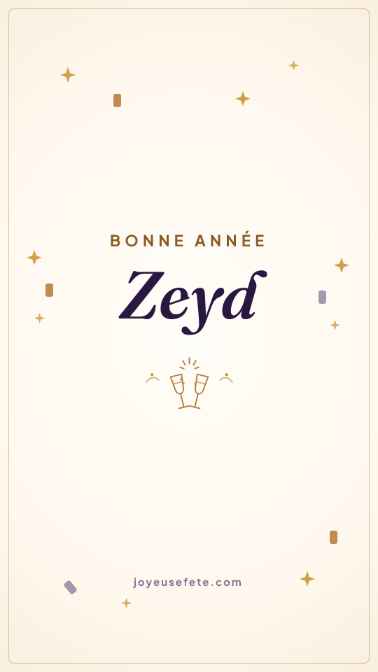 Image « Bonne année Zeyd » au format story