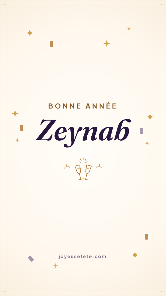Image « Bonne année Zeynab » au format story