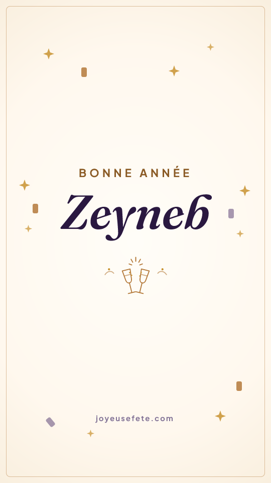 Image « Bonne année Zeyneb » au format story