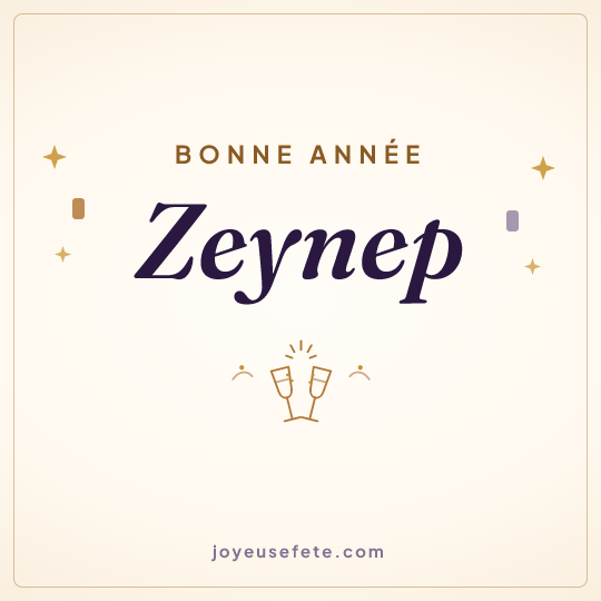 Image carrée « Bonne année Zeynep » pour WhatsApp