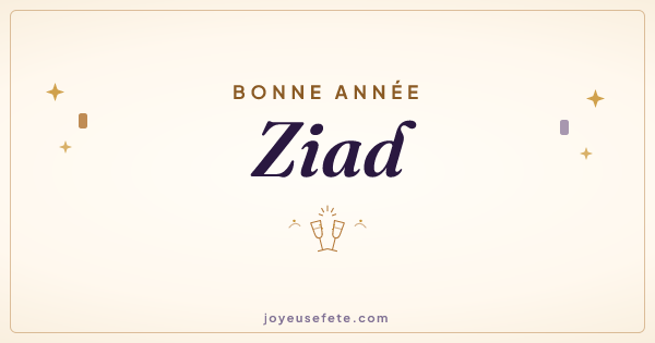 Image « Bonne année Ziad » au format large