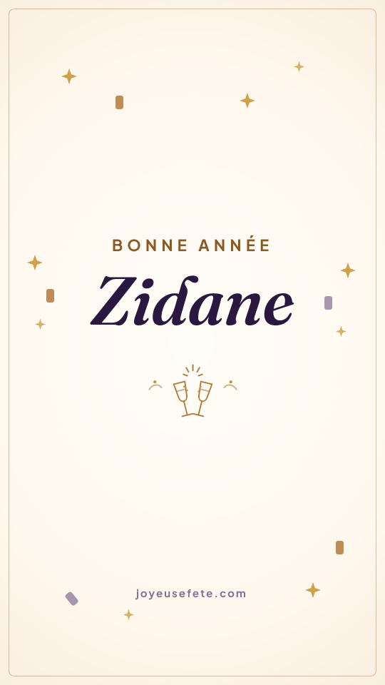 Image « Bonne année Zidane » au format story