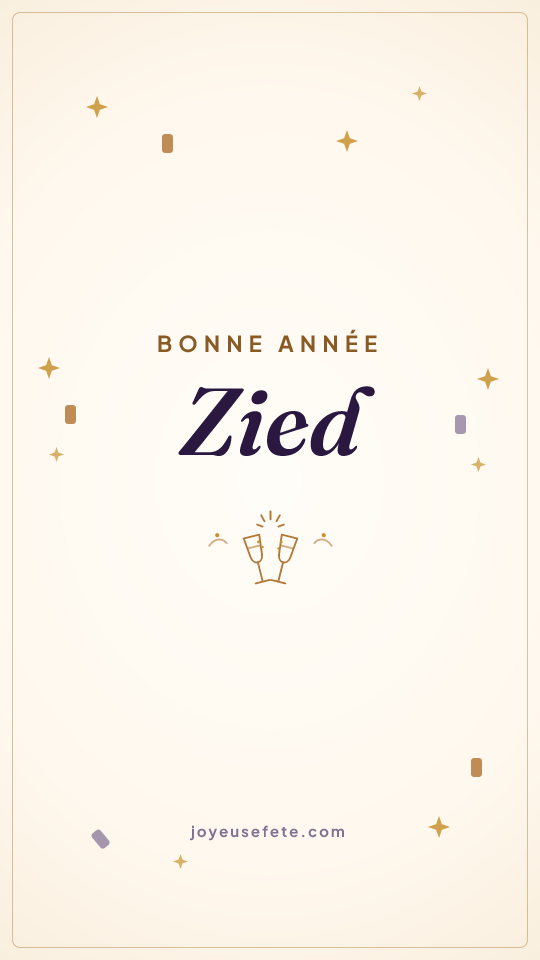 Image « Bonne année Zied » au format story