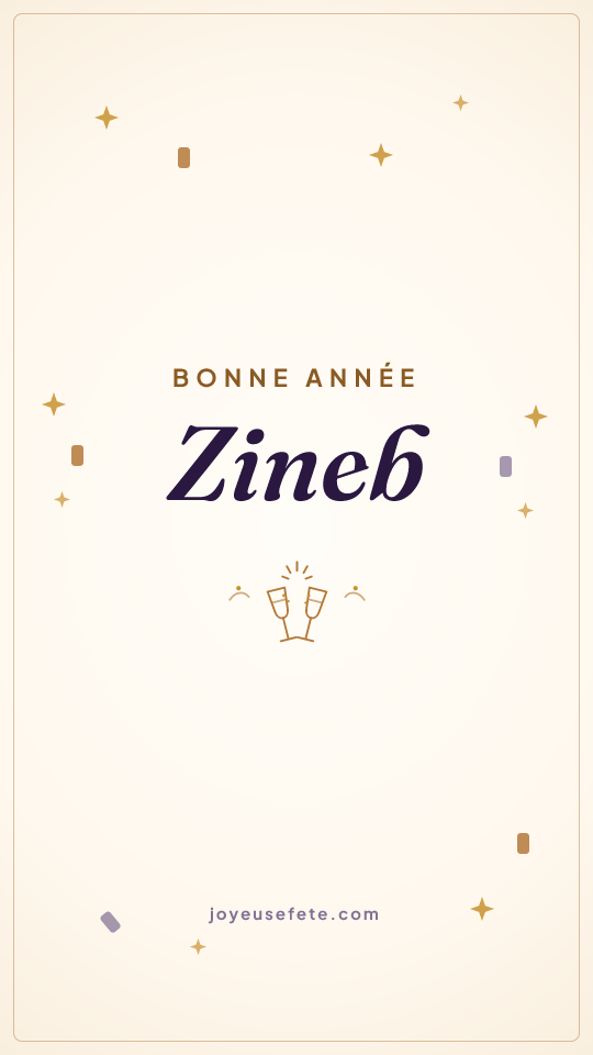 Image « Bonne année Zineb » au format story