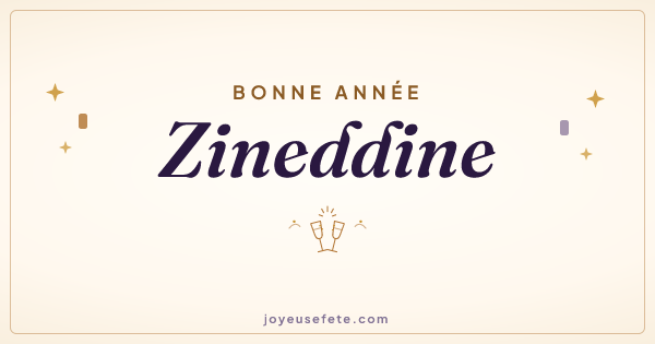 Image « Bonne année Zineddine » au format large