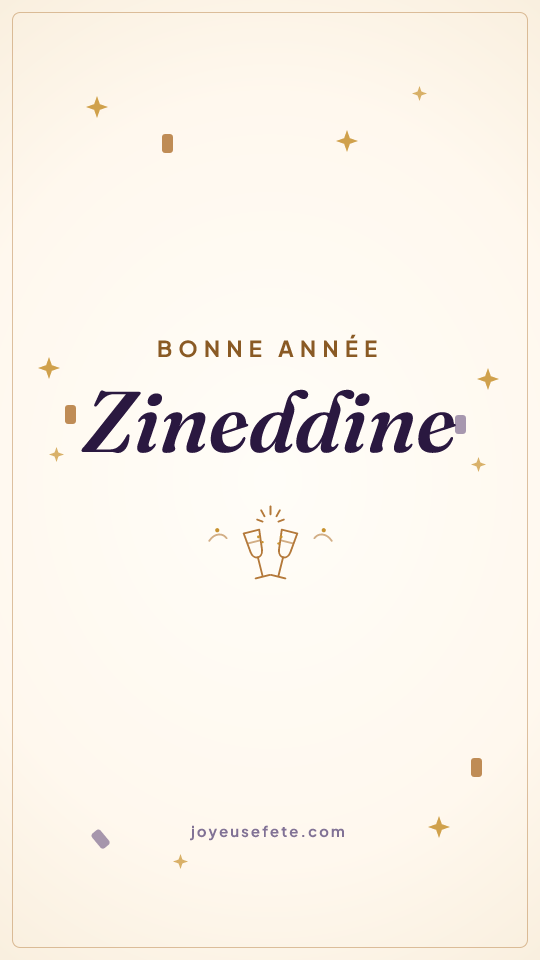 Image « Bonne année Zineddine » au format story