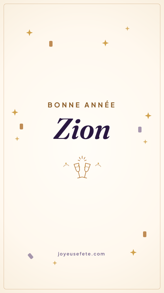 Image « Bonne année Zion » au format story