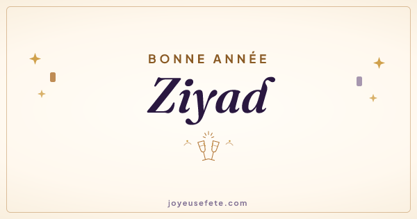 Image « Bonne année Ziyad » au format large
