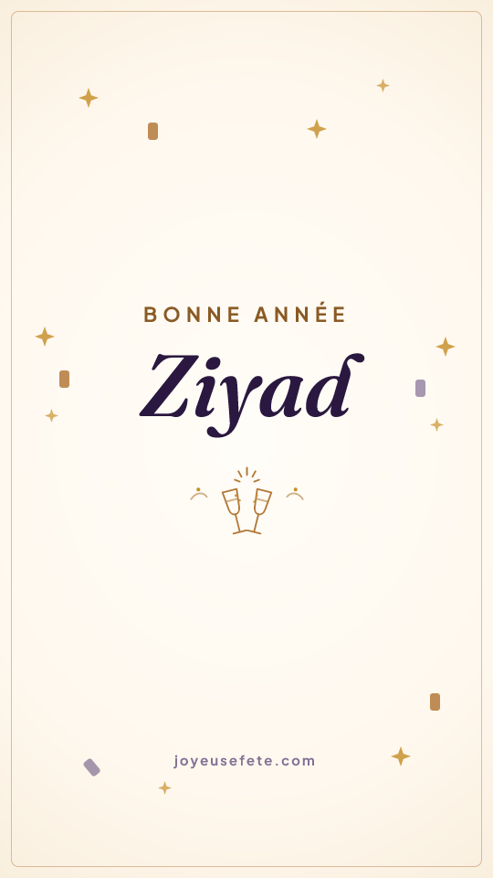 Image « Bonne année Ziyad » au format story