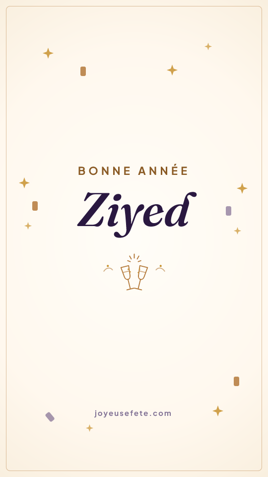 Image « Bonne année Ziyed » au format story