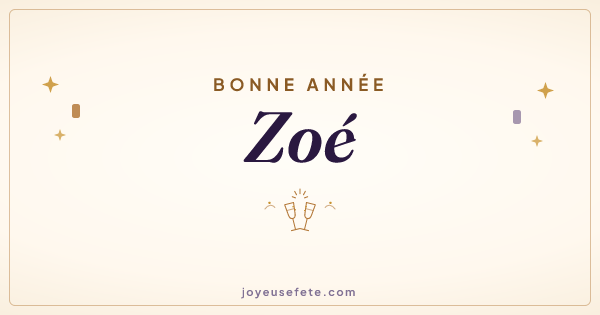 Image « Bonne année Zoé » au format large