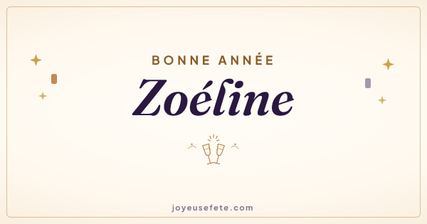 Image « Bonne année Zoéline » au format large