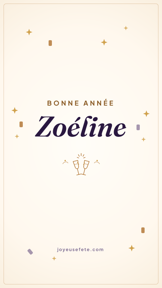 Image « Bonne année Zoéline » au format story