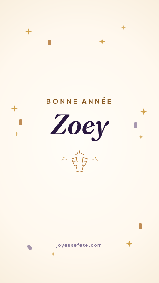 Image « Bonne année Zoey » au format story