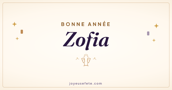 Image « Bonne année Zofia » au format large