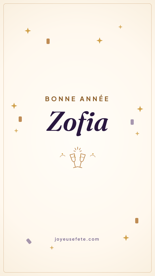 Image « Bonne année Zofia » au format story