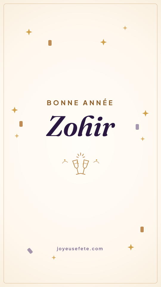 Image « Bonne année Zohir » au format story