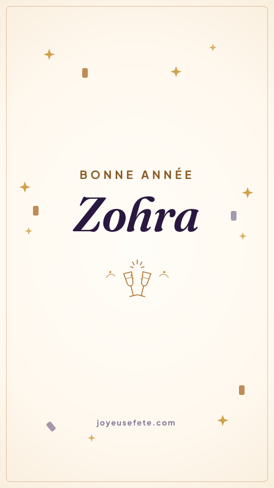 Image « Bonne année Zohra » au format story