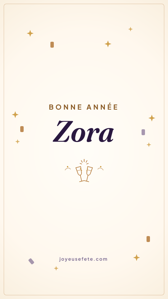 Image « Bonne année Zora » au format story