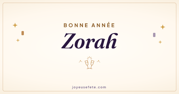 Image « Bonne année Zorah » au format large