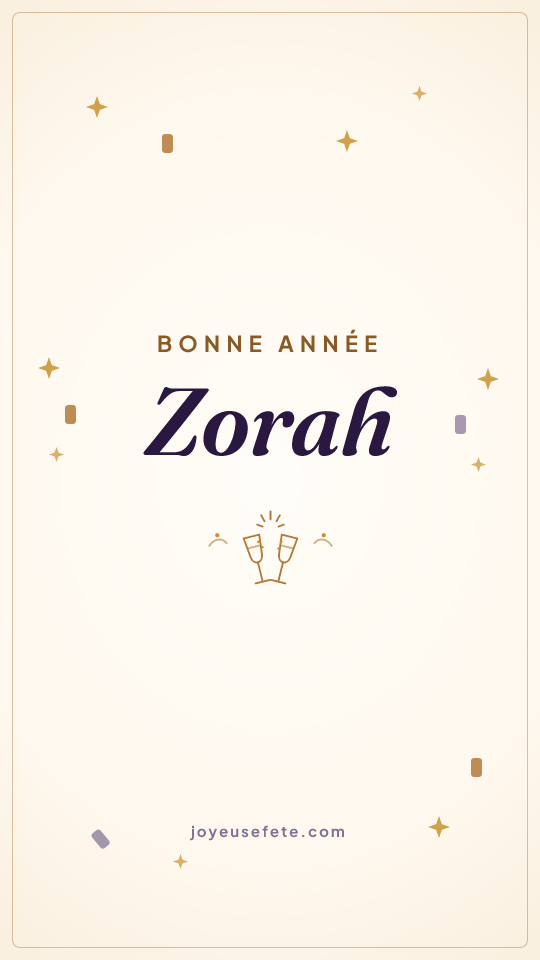 Image « Bonne année Zorah » au format story