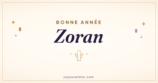 Image « Bonne année Zoran » au format large