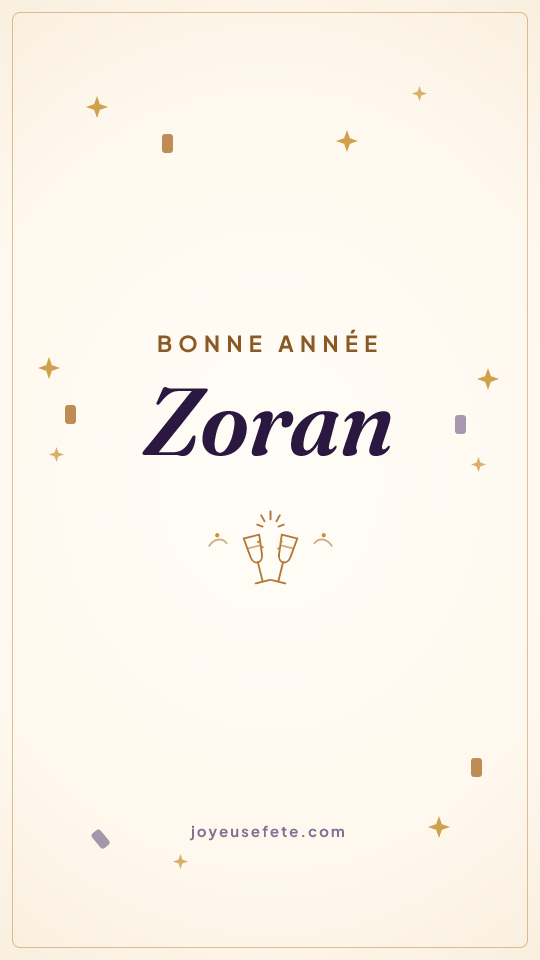 Image « Bonne année Zoran » au format story