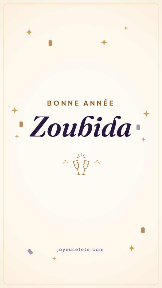 Image « Bonne année Zoubida » au format story
