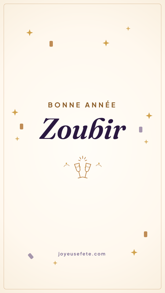 Image « Bonne année Zoubir » au format story