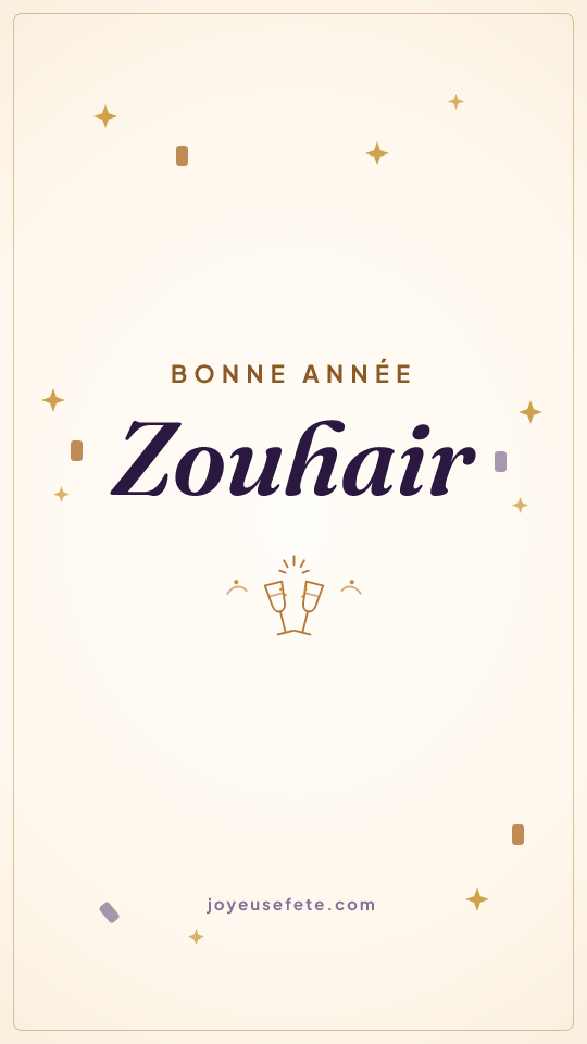 Image « Bonne année Zouhair » au format story