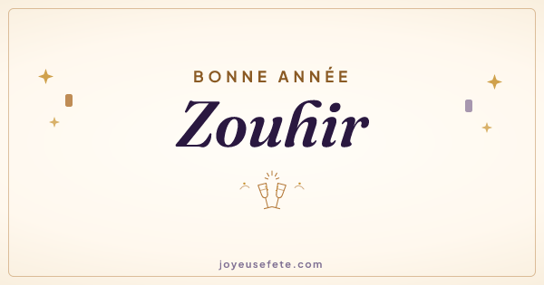 Image « Bonne année Zouhir » au format large