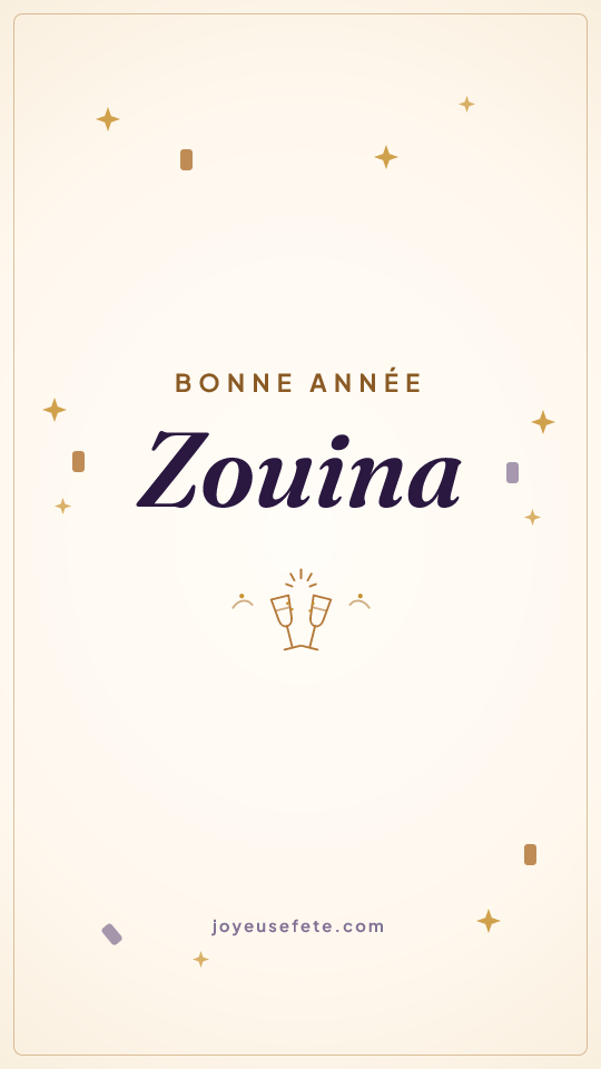 Image « Bonne année Zouina » au format story