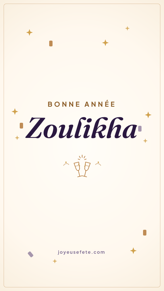 Image « Bonne année Zoulikha » au format story