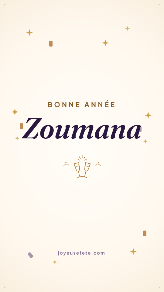Image « Bonne année Zoumana » au format story