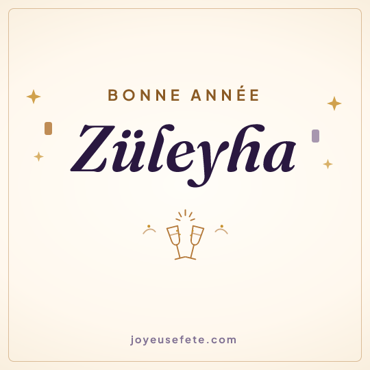 Image carrée « Bonne année Züleyha » pour WhatsApp