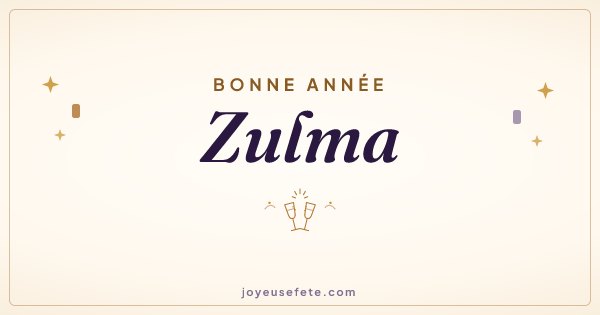 Image « Bonne année Zulma » au format large
