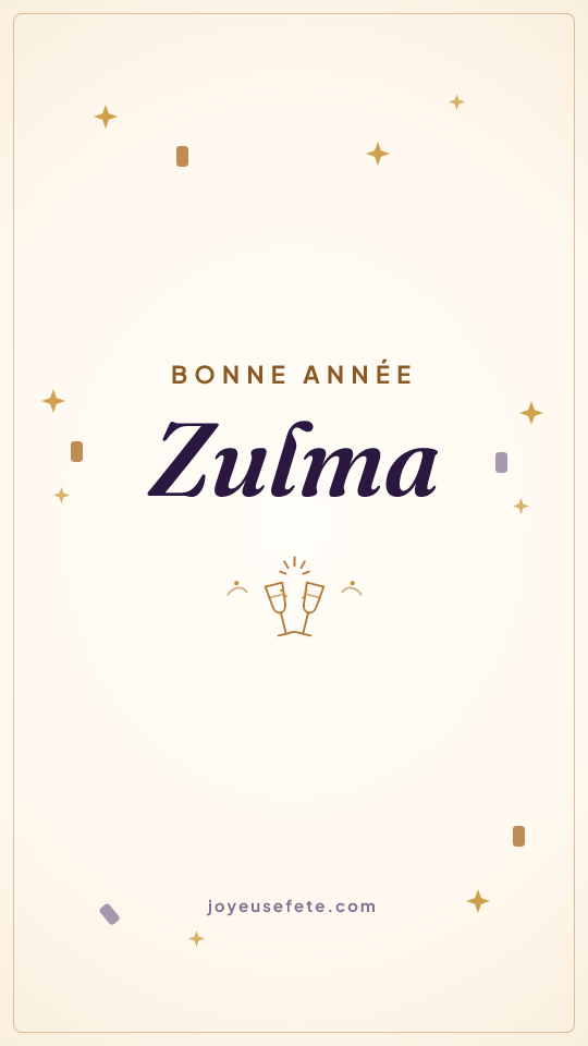 Image « Bonne année Zulma » au format story