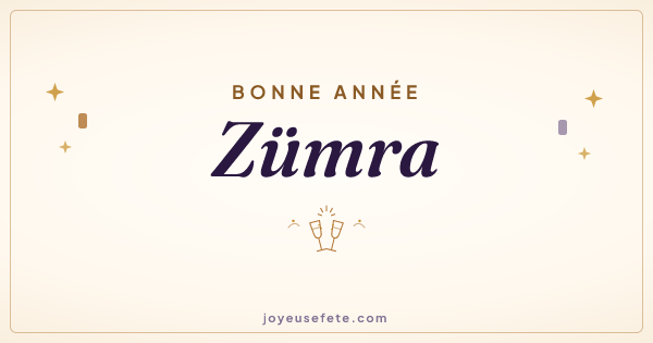 Image « Bonne année Zümra » au format large