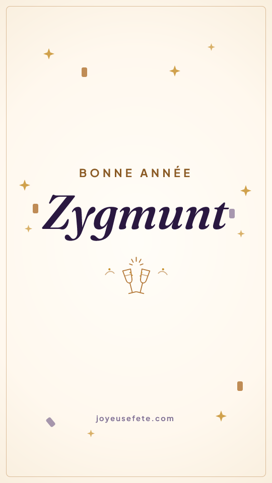 Image « Bonne année Zygmunt » au format story