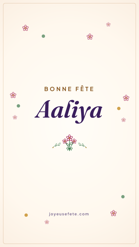 Image « Bonne fête Aaliya » au format story