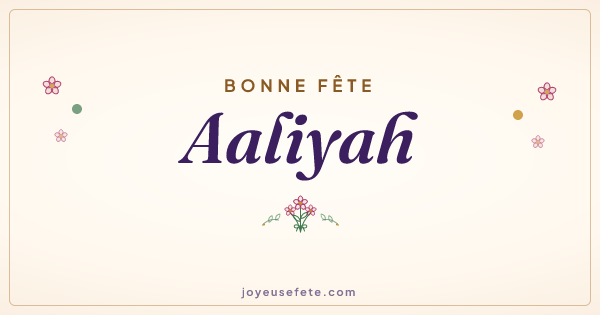 Image « Bonne fête Aaliyah » au format large