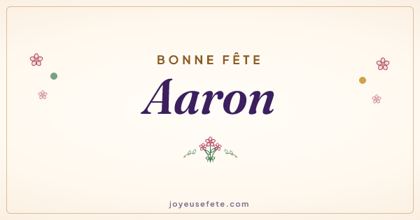 Image « Bonne fête Aaron » au format large