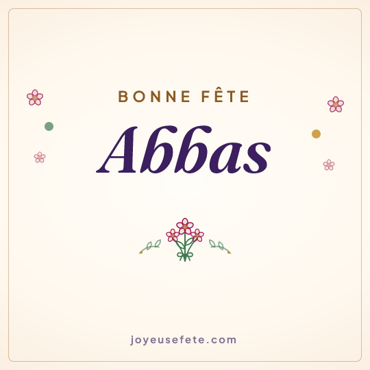 Image carrée « Bonne fête Abbas » pour WhatsApp